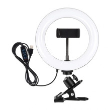 LED Žiedinė Lempa - Puluz 20 cm Juoda