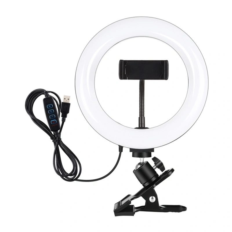 LED Žiedinė Lempa - Puluz 20 cm Juoda