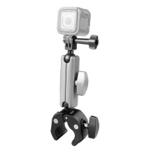 Kameros laikiklis - PULUZ motociklo laikiklis sporto kameroms 360° reguliavimas juodas Kameros laikiklis - PULUZ motociklo laikiklis sporto kameroms 360° reguliavimas juodas