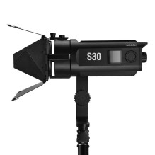 Lighting Equipment - Godox Focusing LED Light S30 Kit, 10-100% Brightness, 5600K, 96 CRI Lighting Equipment - Godox Focusing LED Light S30 Kit, 10-100% Brightness, 5600K, 96 CRI