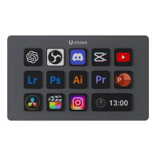 Srautinio perdavimo valdiklis - Ulanzi D200H 14 LCD mygtukų, 7-in-1 centras, USB-C