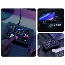 Srautinio perdavimo valdiklis - Ulanzi D200H 14 LCD mygtukų, 7-in-1 centras, USB-C