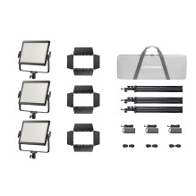 Lighting Equipment - Godox LP1200Bi K3 Bi-color LED Light Panel 3 Kit Black Lighting Equipment - Godox LP1200Bi K3 Bi-color LED Light Panel 3 Kit Black