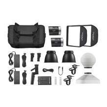 Apšvietimo Įranga - Godox ML30Bi Duo LED Light Kit (COB, 2800K-6500K, TLCI 96+) Apšvietimo Įranga - Godox ML30Bi Duo LED Light Kit (COB, 2800K-6500K, TLCI 96+)