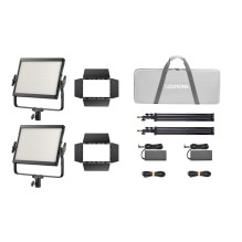 Lighting equipment - Godox LP400Bi K2 two-color LED light panel set 1800K-10000K black