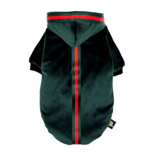 Dog Clothes - Pchełka Velvet Green M 5-10 kg 26-29 cm Neck 42-45 cm Chest Green