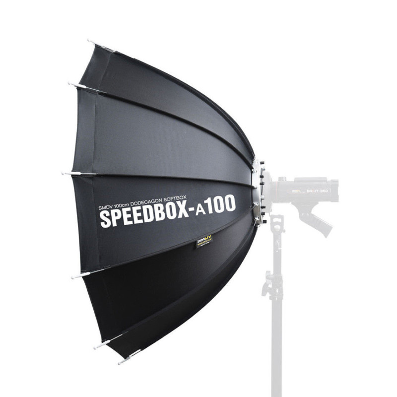 Fotografijos Softboksas - SMDV Speedbox A100 12 Pusių 100 cm Sidabrinis Vidus 300 W