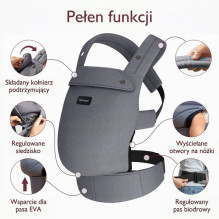 Momcozy BC001, Nešioklė kūdikiui ir vaikui, Pilka spalva Momcozy BC001, Nešioklė kūdikiui ir vaikui, Pilka spalva