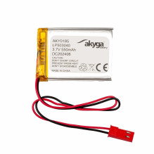 Akyga Lithium Polymer Battery AKY0185 LP503040 Li-Po 3.7V, 550 Akyga Lithium Polymer Battery AKY0185 LP503040 Li-Po 3.7V, 550
