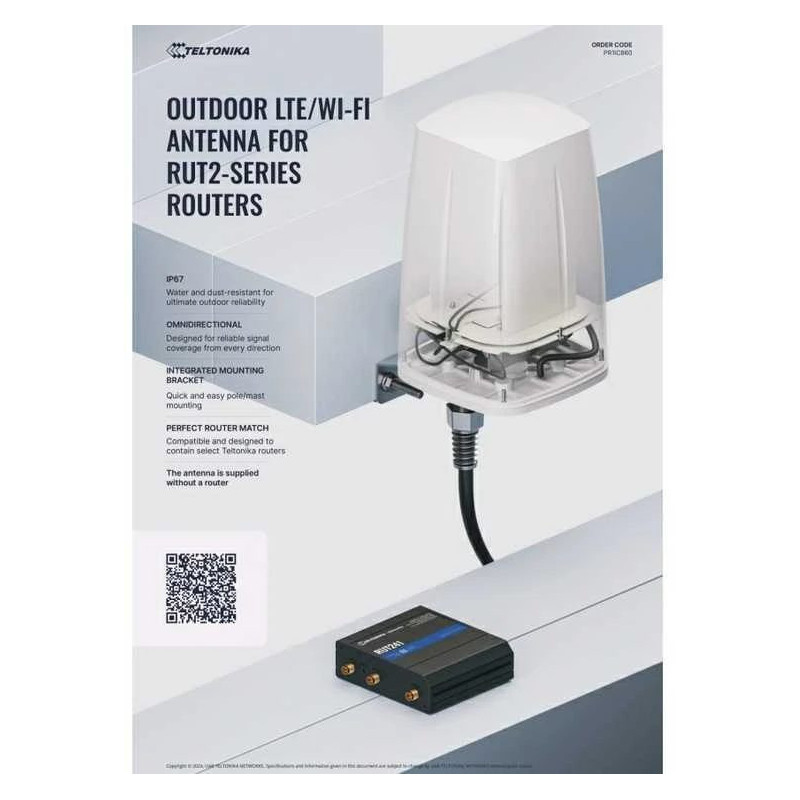 Teltonika PR1IC860 network antenna Omni-directional antenna SMA 6 dBi