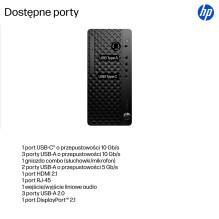 HP ProDesk 4 Tower G1i stacionarus kompiuteris su dirbtiniu intelektu, Intel Core Ultra 5 225, 16 GB DDR5-SDRAM, 512 GB 
