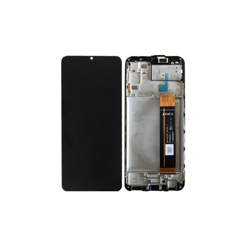 LCD screen Samsung A235 A23 4G 2022 with touch screen and frame Black original (service pack)