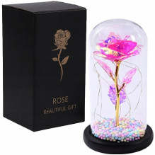 Amžinas Rose stikliniame Extralink namuose, rožinis LED šviestuvas Amžinas Rose stikliniame Extralink namuose, rožinis LED šviestuvas