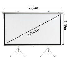 Extralink Projection Screen 120", 16:9, 266x149cm, PVC, semi-automatic rolling