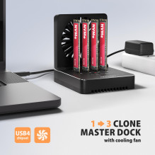 SSD ACC DOCK STATION USB-C / 4XM.2 NVME ADSA-M2C44 AXAGON SSD ACC DOCK STATION USB-C / 4XM.2 NVME ADSA-M2C44 AXAGON
