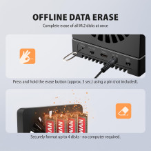 SSD ACC DOCK STATION USB-C / 4XM.2 NVME ADSA-M2C44 AXAGON SSD ACC DOCK STATION USB-C / 4XM.2 NVME ADSA-M2C44 AXAGON