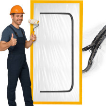 Renovation dustproof door,...