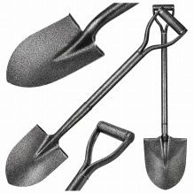 „Juodojo miško“ metalinis kastuvas tiesus sodo kastuvas 100CM