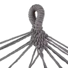 Black Forest by Extralink, Hammock, grey with tassels, 1-person 200x100cm with frame