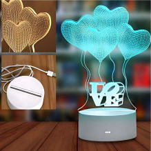 3D Heart Night Light Extralink Home, Optical Illusion for Bedroom USB 3D Heart Night Light Extralink Home, Optical Illusion for Bedroom USB