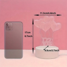 3D Heart Night Light Extralink Home, Optical Illusion for Bedroom USB 3D Heart Night Light Extralink Home, Optical Illusion for Bedroom USB