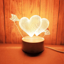 3D Broken Hearts Night Light Extralink Home, Optical Illusion for Bedroom USB 3D Broken Hearts Night Light Extralink Home, Optical Illusion for Bedroom USB