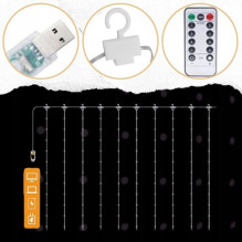 EXTRALINK ŠVIESOS UŽUOLAIDA 300 LED ŠALTA 3X3 KALĖDINĖ GILDIJA 5V USB EXTRALINK ŠVIESOS UŽUOLAIDA 300 LED ŠALTA 3X3 KALĖDINĖ GILDIJA 5V USB