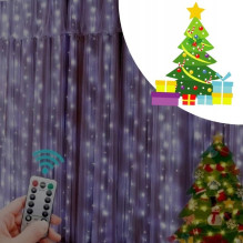 EXTRALINK ŠVIESOS UŽUOLAIDA 300 LED ŠALTA 3X3 KALĖDINĖ GILDIJA 5V USB EXTRALINK ŠVIESOS UŽUOLAIDA 300 LED ŠALTA 3X3 KALĖDINĖ GILDIJA 5V USB