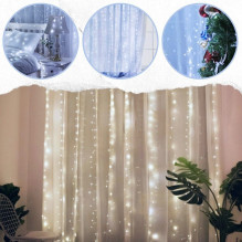 EXTRALINK ŠVIESOS UŽUOLAIDA 300 LED ŠALTA 3X3 KALĖDINĖ GILDIJA 5V USB EXTRALINK ŠVIESOS UŽUOLAIDA 300 LED ŠALTA 3X3 KALĖDINĖ GILDIJA 5V USB