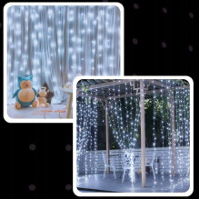EXTRALINK ŠVIESOS UŽUOLAIDA 300 LED ŠALTA 3X3 KALĖDINĖ GILDIJA 5V USB EXTRALINK ŠVIESOS UŽUOLAIDA 300 LED ŠALTA 3X3 KALĖDINĖ GILDIJA 5V USB