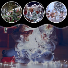 EXTRALINK CHRISTMAS TREE LIGHTS 300LED OUTDOOR INDOOR COOL WHITE 21.7M