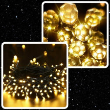 Extralink, Christmas tree lights, festive, 10,5m, 100 LED, warm white, battery-powered