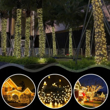 Extralink, Christmas tree lights, festive, 10,5m, 100 LED, warm white, battery-powered