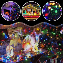 Extralink, Christmas tree lights, festive, 10,5m, 100 LED, warm, multicolour, battery-powered Extralink, Christmas tree lights, festive, 10,5m, 100 LED, warm, multicolour, battery-powered