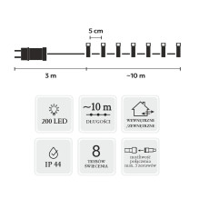 Extralink LED Šviestuvai, 200L Cool Balti, ilgis 3 + 10 m, skirtas naudoti viduje / lauke Extralink LED Šviestuvai, 200L Cool Balti, ilgis 3 + 10 m, skirtas naudoti viduje / lauke