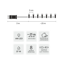 Extralink LED Lights, 500L Cool White, Length 3 + 25 m Indoor / Outdoor