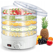 Extralink Home, Mushroom, fruit, vegetable and herb dryer, 500W + 5 trays 27cm, white Extralink Home, Mushroom, fruit, vegetable and herb dryer, 500W + 5 trays 27cm, white