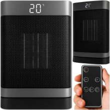 EXTRALINK ELEKTRINIS KERAMINIS ŠILDYTUVAS FARELKA 1500W NUOTOLINIO VALDYMO PULTAS LED