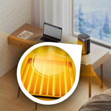 EXTRALINK ELEKTRINIS KERAMINIS ŠILDYTUVAS FARELKA 1500W NUOTOLINIO VALDYMO PULTAS LED