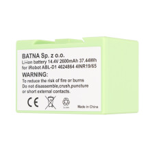 AKUMULIATORINIS SIURBLYS ROBOTUI, SKIRTA „ROOMBA“ E5 E6 I7 14.4V 2600MAH