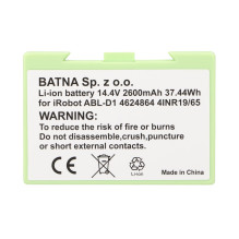 ROBOT VACUUM BATTERY FOR ROOMBA E5 E6 I7 14.4V 2600MAH ROBOT VACUUM BATTERY FOR ROOMBA E5 E6 I7 14.4V 2600MAH
