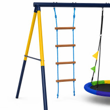 Black Forest Frame Swing, Nest Swing + Ladder + 263x185x185cm Black Forest Frame Swing, Nest Swing + Ladder + 263x185x185cm