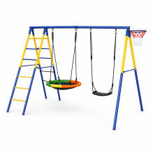 Black Forest Frame Swing, Bird's Nest + Swing + Ladders + Basket 271x180x185cm Black Forest Frame Swing, Bird's Nest + Swing + Ladders + Basket 271x180x185cm