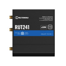 Industrial 4G LTE Router Teltonika RUT241 eSIM, Cat 4, 2x RJ45 100Mb / s Industrial 4G LTE Router Teltonika RUT241 eSIM, Cat 4, 2x RJ45 100Mb / s
