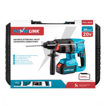 Powerlink by Extralink, Cordless rotary hammer drill, PWL-6608 26mm 20V 2x4Ah