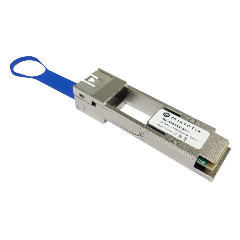 Mikrotik XQ+CM0000-XS + QSFP28 į SFP28 keitiklis