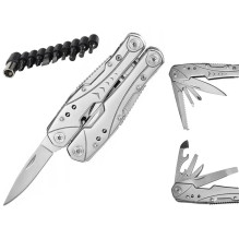Extralink Multitool, Pocket Knife 23-in-1, with Case, Silver
