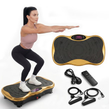 ** Extralink Moonwalk SpinMove Gold, vibruojanti mankštos platforma fitnesui, 200W **