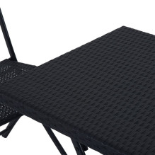 Small Black Forest Garden Furniture Set, Two Chairs + Black Table Small Black Forest Garden Furniture Set, Two Chairs + Black Table