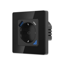 Extralink Smart Life Wall Socket Set Pro, Black, 230V, 1x USB A, 1x USB C, WiFi Smart Extralink Smart Life Wall Socket Set Pro, Black, 230V, 1x USB A, 1x USB C, WiFi Smart